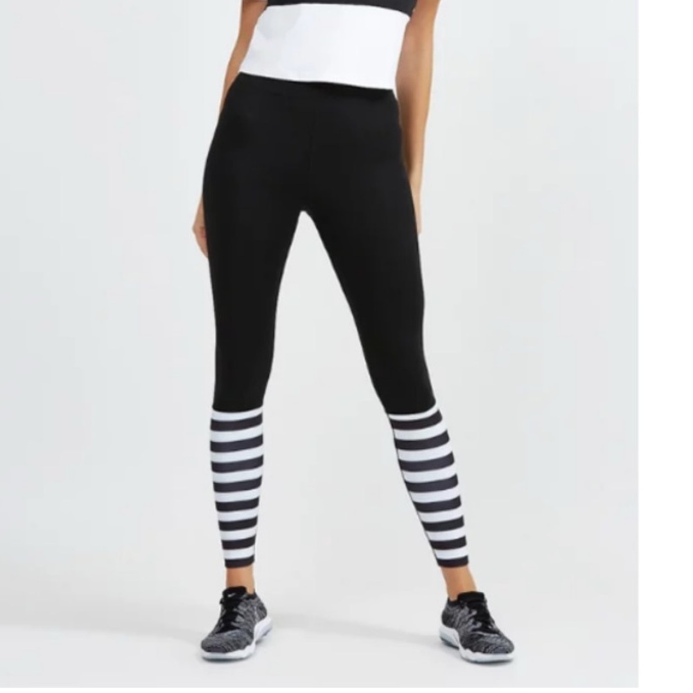 Kule X Bandier The‎ Retton Athletic High Rise Legging Black/White Sz S